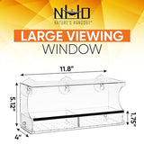 Window Bird Feeder with Strong Suction Cups, (2024) Bird House Window - Squirrel Proof Enhanced Suction, Bird Watching for Cats, Elderly - Clear Bird Feeders for Window Viewing-Bird Feeder Window Tray