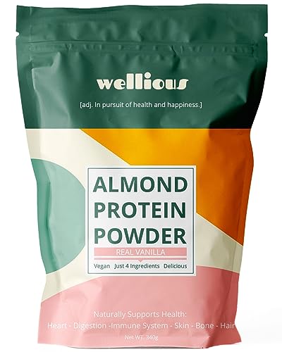 wellious – Clean Vegan Protein Powder – for Gut Health, Plant Based, Keto Friendly, No Sodium, High Fiber, Dairy Free, for Women and Men (Real Vanilla)