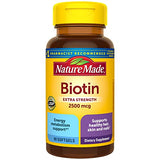 Nature Made Extra Strength Biotin 2500 mcg, Dietary Supplement For Healthy Hair, Skin & Nail Support, 90 Softgels, 90 Day Supply