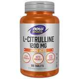 NOW Sports Nutrition, L-Citrulline, Extra Strength 1,200 mg, Amino Acid, 120 Tablets