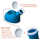 Urinals for Men Portable Male Urinal with lid 2000 ml/66 oz Large Capacity Urine Cups for Hospital,Incontinence,Elderly,Travel,Driving,Camping (Blue)