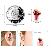 IncenSonic CIC Digital Hearing Aid Invisible Ear Sound Amplifier Hearing Aids For Adults Small and Tiny (Red&Blue)