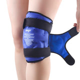 NEWGO Ice Pack for Knee Replacement Surgery, Reusable Gel Cold Pack Knee Ice Pack Wrap Around Entire Knee for Knee Injuries, Knee Ice Wrap for Pain Relief, Swelling, Bruises - Blue