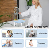 Bcareself Bathroom Swivel Shower Stool 360 Degrees Bathtub Shower Seat Adjustable Height, Non-Slip Feet, Comfortable Bathing Solution for Elderly & Disabled,Tool Free Assembly