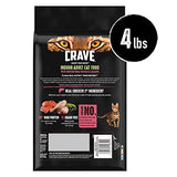 CRAVE Grain Free Indoor Adult High Protein Natural Dry Cat Food with Protein from Chicken & Salmon, 4 lb. Bag