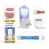 GATCH Indoor Plug-in Fly Trap (2 Pack) for Mosquito Bites, Fruit Fly, Gnat Trap, Bug Zapper and Fly Tapper with Night Light UV Attractant Catcher for Home Office White