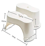 EVRON Toilet Stool 7" Bathroom Squatting Toilet Step Stool for Potty Assistance,Original Compact Flexible Distance Adjustment Poop Stool Stackable Design for Space Saving Storage&Go Travel