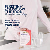 Flora - Ferritin+ Plant-Based Iron, Helps Maintain Healthy Iron Levels, Non-Constipating, Highly Absorbable, Supports Energy & Mental Clarity, Vegan Iron Supplement, 30 Delayed Release Vegan Capsules