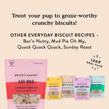 Bocce's Bakery Oven Baked Say Moo Treats for Dogs, Everyday Wheat-Free Dog Treats, Made with Real Ingredients, Baked in The USA, All-Natural Beef & Cheddar Biscuits, 5 oz