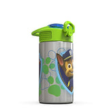 Zak Designs 15.5oz Stainless Steel Kids Water Bottle with Flip-up Straw Spout - BPA Free Durable Design, Paw Patrol Boy SS