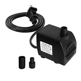 SongLong Submersible Pump 200GPH Ultra Quiet with Dry Burning Protection 5.2ft High Lift for Fountains, Hydroponics, Ponds, Aquariums & More……