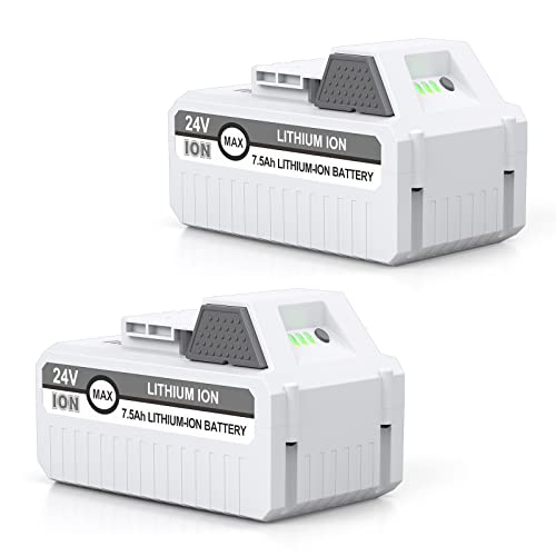 2Packs 7500mAh Li-ion Battery Compatible with Sun Joe and Snow Joe 24V Battery for 24VBAT-LTX 24VBAT-LTW 24VBAT-LTE 24VBAT-LT 24VBAT 24V-X2-SB18 iON+ System for All Joe iON+ 24V Cordless Snow Blower