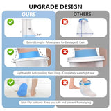 YUNCHI Waterproof Foot Cover for Shower Adults with Non-Slip Bottom, Reusable Watertight Foot Ankle Cast Protector for Foot Surgery Casts Bandages Wounds Dressing