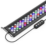 SEAOURA 24/7 Mode LED Aquarium Light for Plants-Full Spectrum Fish Tank Light with Timer, Auto On/Off, 7 Colors, Adjustable Brightness, 3 Modes for 30 Inch to 36 Inch Freshwater Tank, 24W