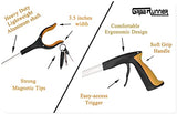 2- Pack 32 inch FDA Registered GrabRunner Folding Reacher Grabber Tool with Magnetic (Yellow/Yellow)