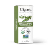 Cliganic Organic Rosemary Essential Oil, 2oz - 100% Pure Natural Undiluted, for Aromatherapy | Non-GMO Verified