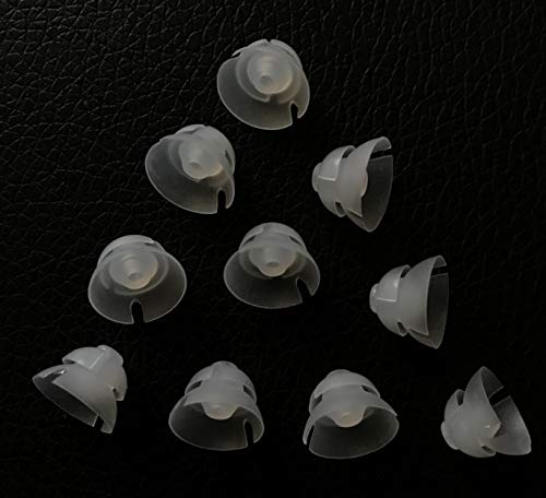 Jungle Care® (12mm Large * 10pc) Double Layer Magic Hearing Aid Domes Comfortable PSAP (Personal Sound Amplifiers Product) Kit Ear Tips Invisible, Perfect for Open Air (Open fit), except for RIC