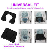 Commode Seat Cushion, Super Soft Sponge Padded Commode Chair Seat Pad for Elderly/Handicapped/Disabled, Shower Wheelchairs, Toilet Chairs