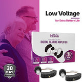 Digital - Set of 2 Small BTE a Behind the Personal Device and Enhancer with Reducing Feature for Adults, Seniors & Women, Black
