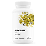 Thorne Vitamin D-5000 - Vitamin D3 Supplement - Support Healthy Bones, Teeth, Muscles, Cardiovascular, and Immune Function - NSF Certified for Sport - Dairy-Free, Soy-Free - 60 Capsules