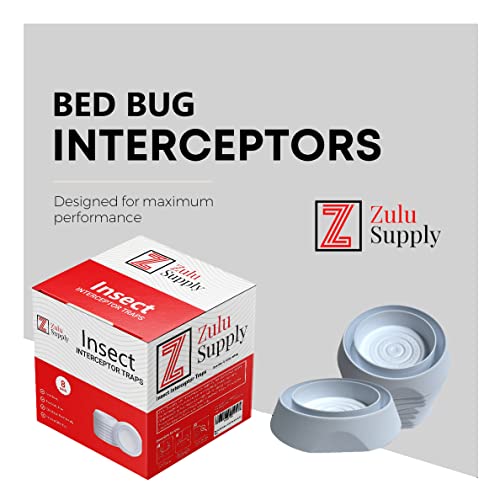 Zulu Supply Bed Bug Interceptors, Traps, 8 Pack, Bedbug Monitor, Insec ...