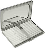 Silver Victorian Scroll (Half Pack 120s) Metal-Plated Cigarette Case & Stash Box with Mirror