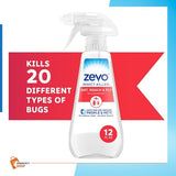 Zevo Instant Action Multi-Insect Catches Ants, Cockroaches and More, Indoor and Outdoor, Bioselective Pets, People Friendly Safe + Venancio'sSticker (Total Items 4 | Zevo 12oz (1) + Fruit Trap (3)