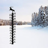 24 Inch Iron Art Snow Gauge Outdoor, Elk Snow Measuring Stick, Snowfall Measuring Gauge, Winter Snow Measurer Snow Ruler inches, Christmas Decorations Outdoor Yard Stake, Snow Measuring Device