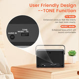 Tosima TV-8000 Portable Wireless TV Speakers,Voice Highlighting Wilreless TV Speakers for Hard of Hearing, Seniors and Elderly,Rechargable Battery 8 Hours, AUX3.5mm, 2.4G RF Transimitter 100Ft Range