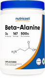 Nutricost Beta Alanine Powder 500 Grams (1.1lbs) - Pure Beta Alanine, Gluten Free & Non-GMO