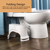 EVRON Toilet Stool 7" Bathroom Squatting Toilet Step Stool for Potty Assistance,Original Compact Flexible Distance Adjustment Poop Stool Stackable Design for Space Saving Storage&Go Travel