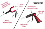 2- Pack 32 inch FDA Registered GrabRunner Folding Reacher Grabber Tool with Magnetic(red/red)