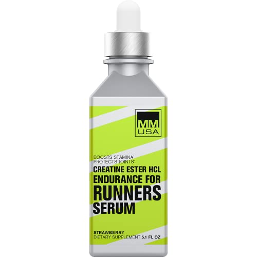 MMUSA Creatine Serum for Runners, Marathoners & Sprinters. Endurance Sport's Pre-Workout Boost: Energy, Speed, & Muscle Mass. Enhances Performance & Recovery. Strawberry. 5.1 Fl Oz