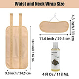 Castor Oil Pack Wrap Reusable Castor Oil Packs for Liver Detox Waist and Neck Wrap for Thyroid, Constipation Inflammation (Castor Oil Included) Khaki