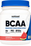 Nutricost BCAA Powder (Watermelon, 90 Serv) - Optimal 2:1:1 Ratio