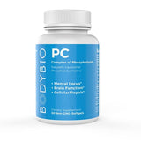 BodyBio Brain Supplement 60 Softgels - Phospholipid Complex for Healthy Aging | Nootropics Booster | Enhance Focus and Brain Function Phosphatidylcholine for Increased Bioavailability