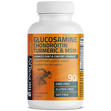 Bronson Glucosamine Chondroitin Turmeric & MSM Advanced Joint & Cartilage Formula, Supports Healthy Joints, Mobility & Cartilage - Non-GMO, 90 Capsules