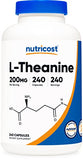 Nutricost L-Theanine 200mg, 240 Capsules - Double Strength