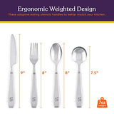 Special Supplies Premium Stainless Steel Weighted Silverware for Parkinson's Patients- Weighted Utensils for Tremors and Parkinson's Patients-Wide Non-Slip Grip, Easy to Clean - Flatware for Elderly