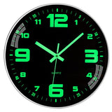 Warminn 12 Inch Glow in the Dark Wall Clock, Silent Non-Ticking, Battery Operated, Easy to Read, Ideal for Elderly or Visually Restricted