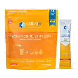 Liquid I.V. Hydration Multiplier + Immune Support - Tangerine - Hydration Powder Packets | Electrolyte Drink Mix | Easy Open Single-Serving Stick | Non-GMO | 168 Sticks