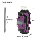 Crutch Bag Lightweight Crutch Accessories Storage Pouch with Reflective Strap and Front Zipper Pocket for Universal Crutch Bag to Keep Item Safety (Purple)