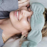 Nodpod Gentle Pressure Sleep Mask | Patented Light Blocking Design for Sleeping, Travel & Relaxation | Bead Filled, Machine Washable, BPA Free Eye Pillow (Sage)