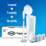 Original Clorox Toilet Cleaning System - ToiletWand, Storage Caddy and 16 Heads (Package May Vary)