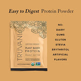 Truvani Organic Vegan Protein Powder Peanut Butter - 20g of Plant Based Protein, Organic Protein Powder, Pea Protein for Women and Men, Vegan, Non GMO, Gluten Free, Dairy Free (Travel Kit)