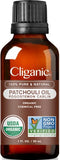 Cliganic Organic Patchouli Essential Oil - 100% Pure Natural for Aromatherapy Diffuser | Non-GMO Verified
