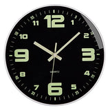 Warminn 12 Inch Glow in the Dark Wall Clock, Silent Non-Ticking, Battery Operated, Easy to Read, Ideal for Elderly or Visually Restricted