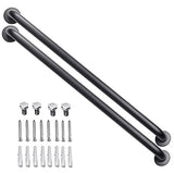 2 Pack 40 Inch Black Shower Grab Bars, ZUEXT Stainless Steel Bathroom Wall Grab Bar Handle, Shower Balance Bar, Safety Hand Rail Support,Handicap Elderly Senior Assist Bath Grab Handle(1.25" Diameter)