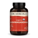 Dr. Mercola Organic Ashwagandha, 90 Servings (180 Capsules), Dietary Supplement, Supports Energy Production, Non-GMO, Certified USDA Organic