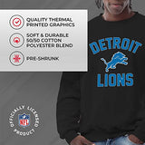 Team Fan Apparel NFL Adult Gameday Football Crewneck Sweatshirt - Cotton Blend - Stay Warm, Comfortable & Stylish on Game Day (Detroit Lions - Black, Adult Large)